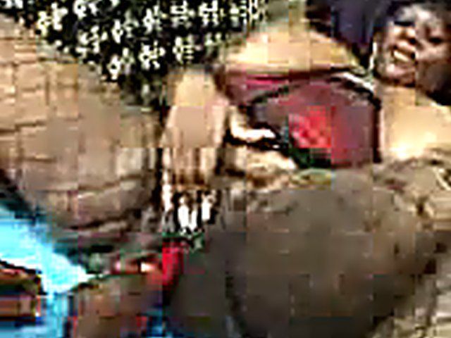 Ebony lesbians with massive tits play with toys