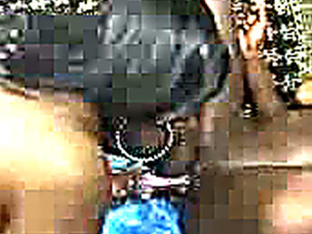 Ebony lesbians with massive tits play with toys