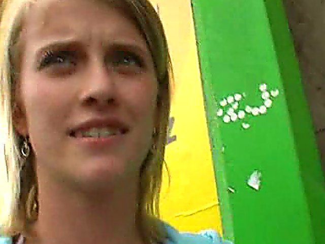 Young blonde slut loves sex in public places
