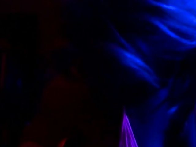 Femdom pegging in the dark with blonde dominatrix