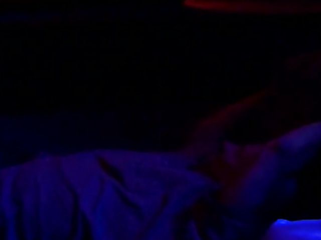 Femdom pegging in the dark with blonde dominatrix