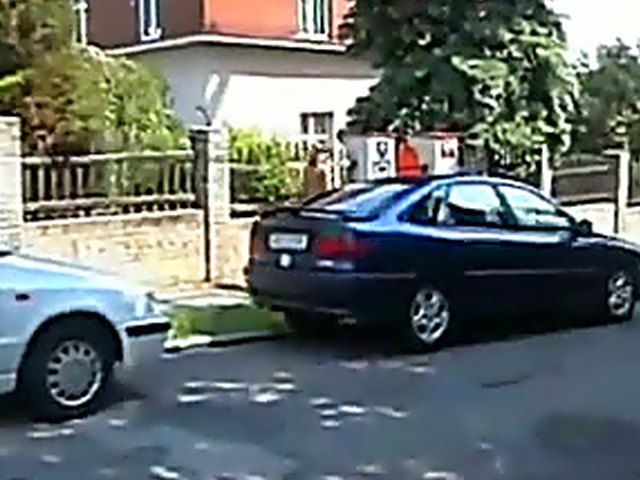 Sexy brunette walks the streets with nothing on