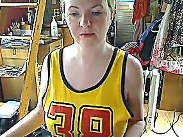 Plump blonde uses dildos in her used pussy