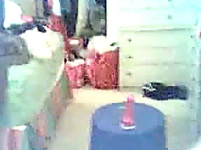 Babe with big tits masturbating with a dildo