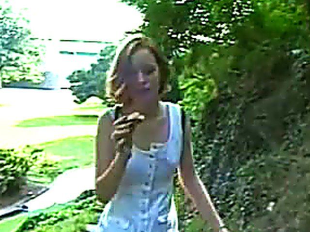 Beautiful red head fucks her pussy and fanny