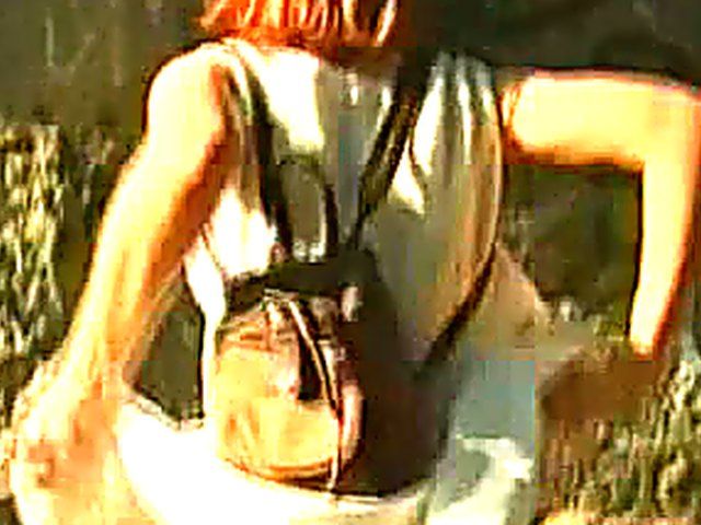 Beautiful red head fucks her pussy and fanny