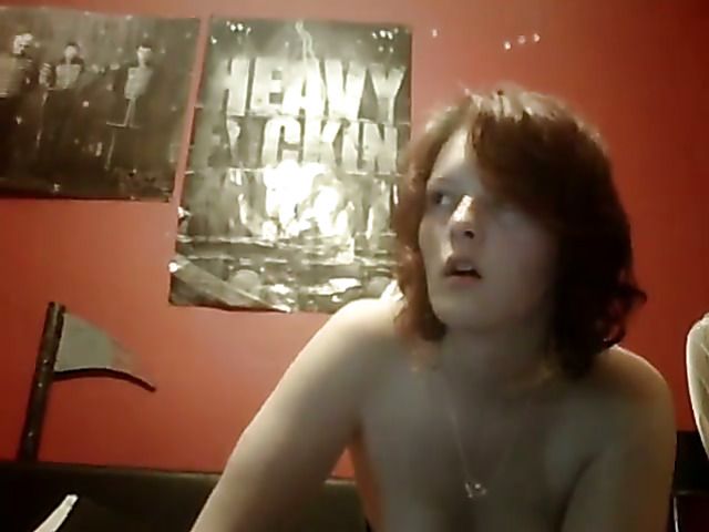 Redhead enjoying the taste of hardness