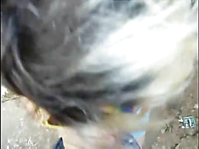 Young girl with pierced lips sucks a cock