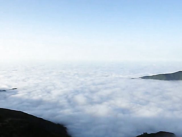 Nude sexy chick in the mountains