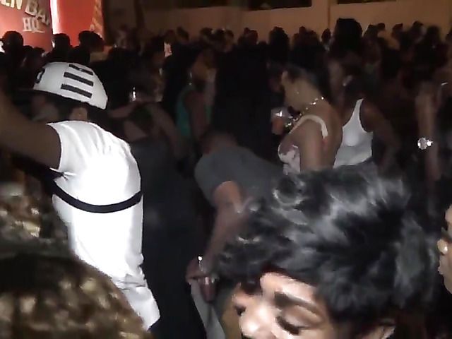 Black party girls show their boobs