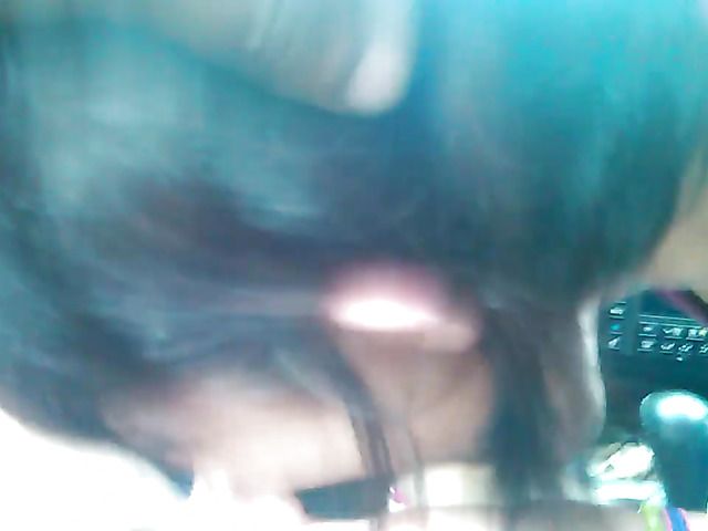 Interracial car blowjob on camera