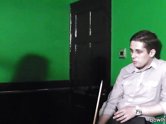 Big titty MILF playing pool and fucking hard