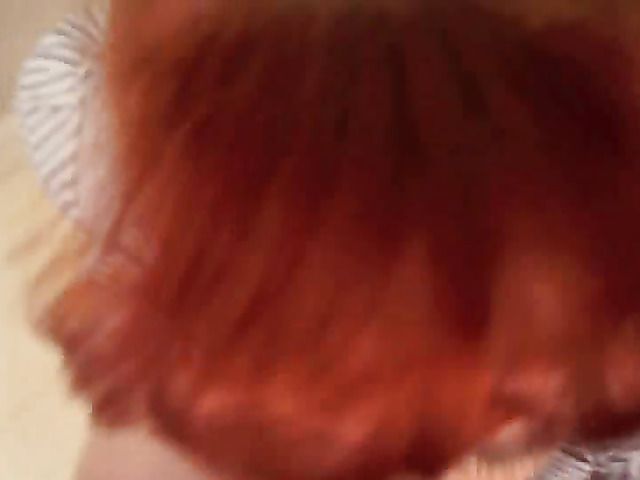 Big titted mature redhead milking cock