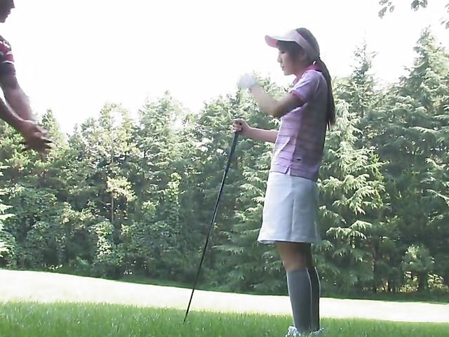 Jap teen takes it in her neatly shaved pussy