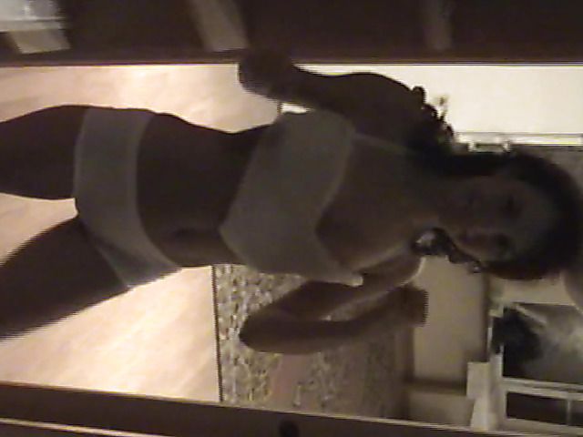 Black haired GF in white bunny outfit