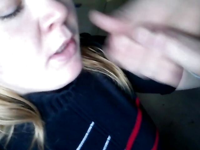 Clothed amateur girlfriend sucking cock in POV