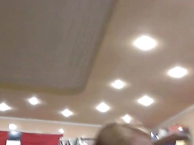 Russian blowjob at a store on camera