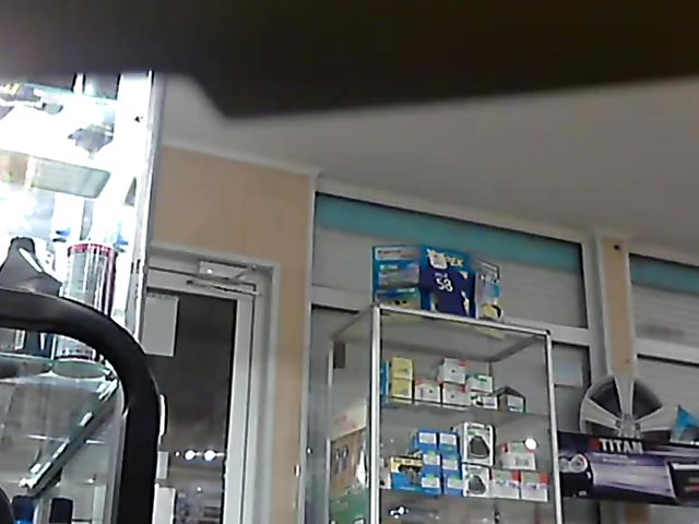 Russian blowjob at a store on camera