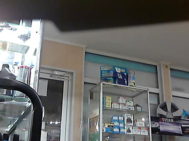 Russian blowjob at a store on camera