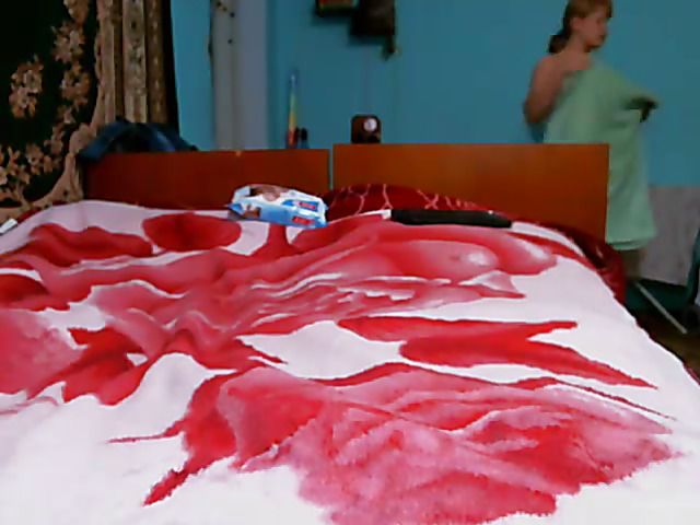 Shaved amateur cutie takes it in her nice ass