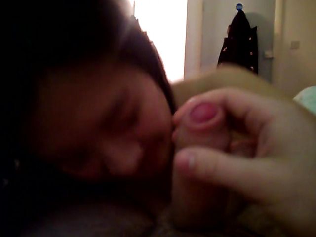 Pretty Asian girl sucking cock before work