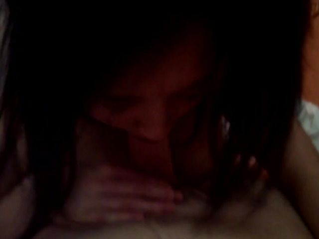 Pretty Asian girl sucking cock before work