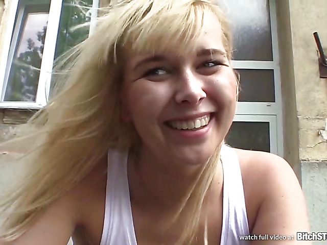 Bitch STOP - Horny nympho gets fucked outdoors