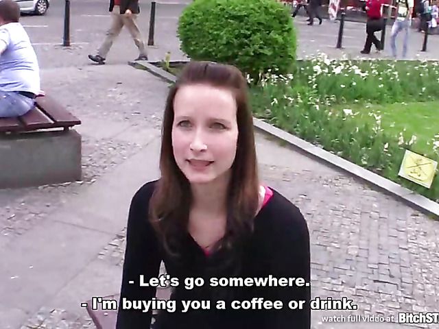 Bitch STOP - Pretty brunette fucking in public toilet