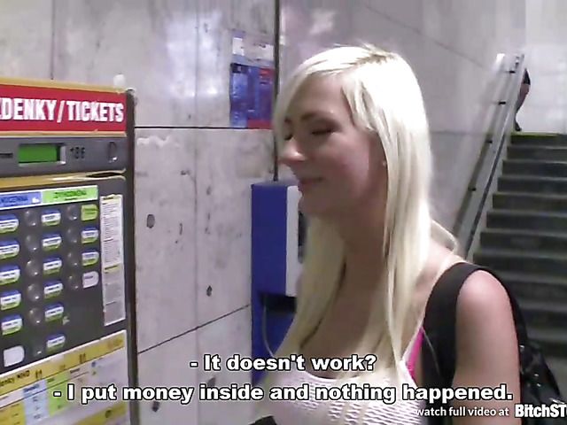 Bitch STOP - Squirting blonde gets fucked in the car