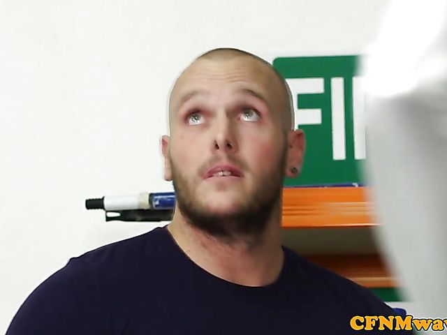 Babes make guy get nude and suck his dick