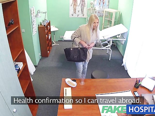 Blonde with big rack gets banged by a fake doctor