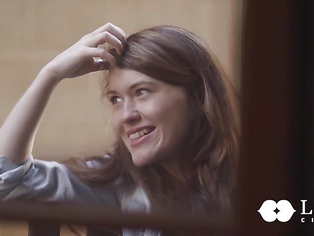Sensual sex with young European brunette