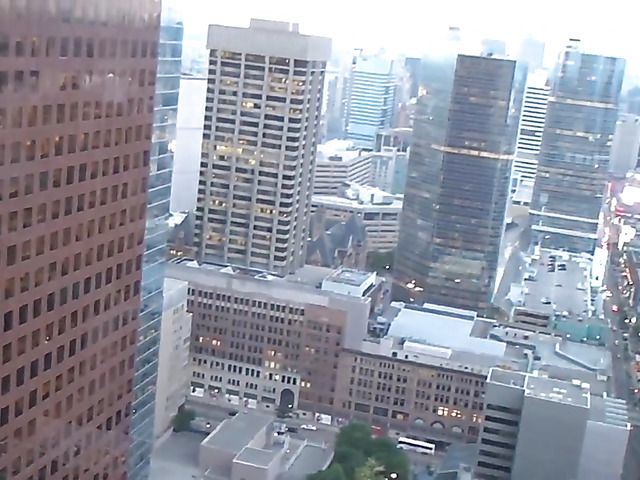 Extreme blowjob on the edge of skyscraper