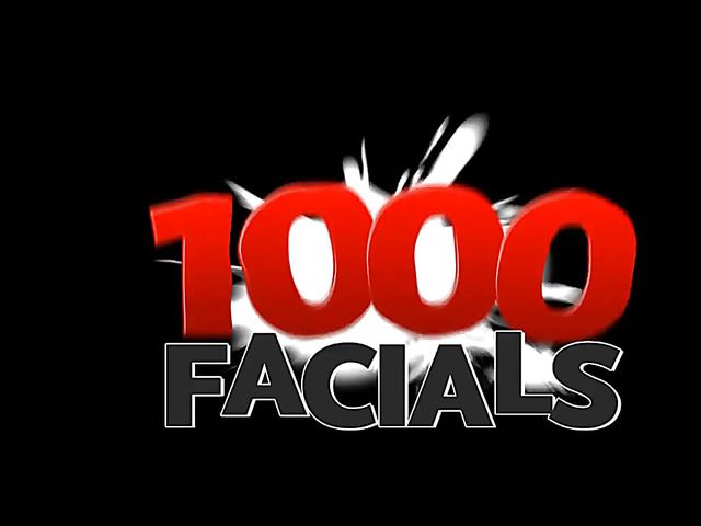 Cock sucking cutie gets cum in eye