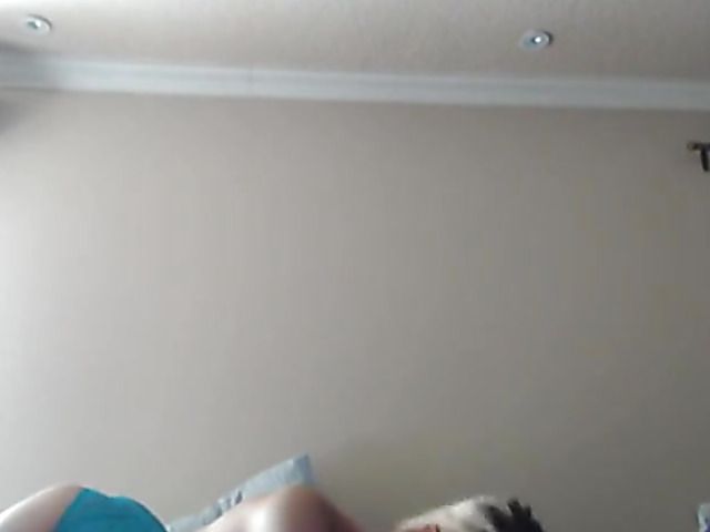 Horny amateur girl plays with her BFs cock on webcam