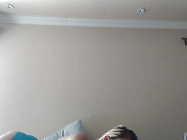 Horny amateur girl plays with her BFs cock on webcam