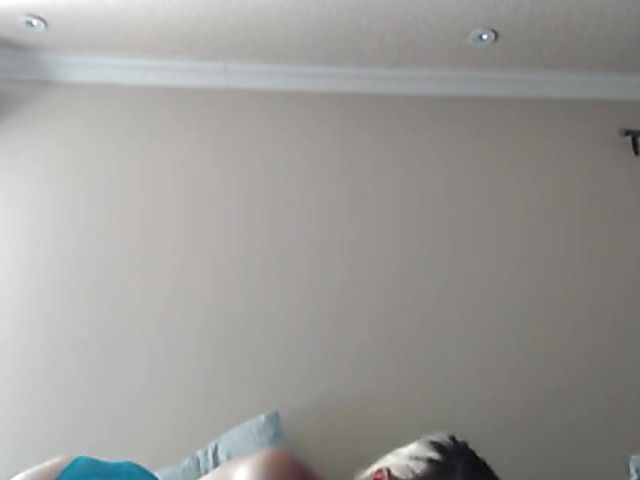 Horny amateur girl plays with her BFs cock on webcam