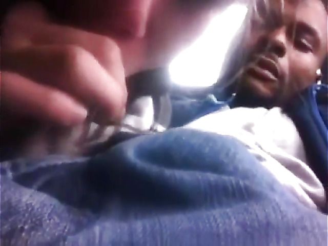 Black guy sucked off in interracial homemade video