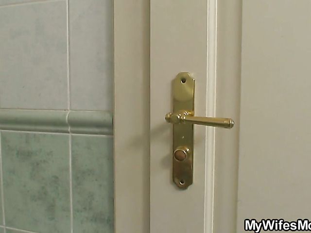 Guy fucks his wifes fat big tit mom in the bath