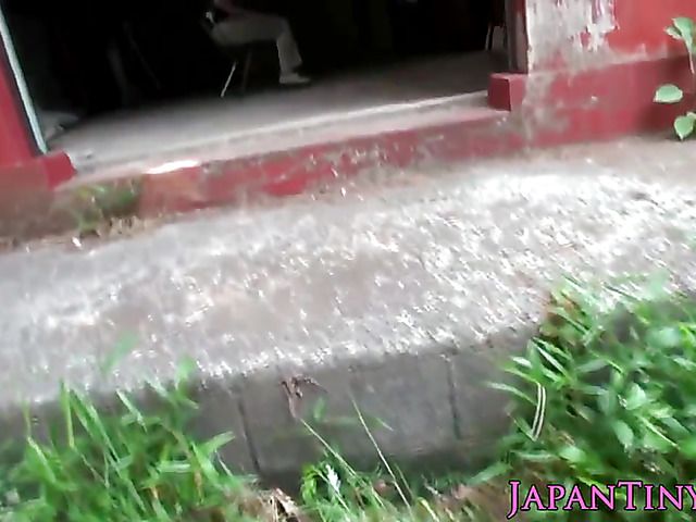 Three on one rough gangbang with Japanese teen