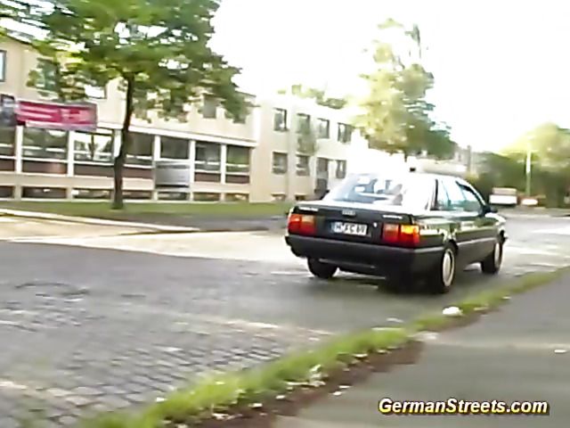 Dangerous sex in a public place with hot German teen