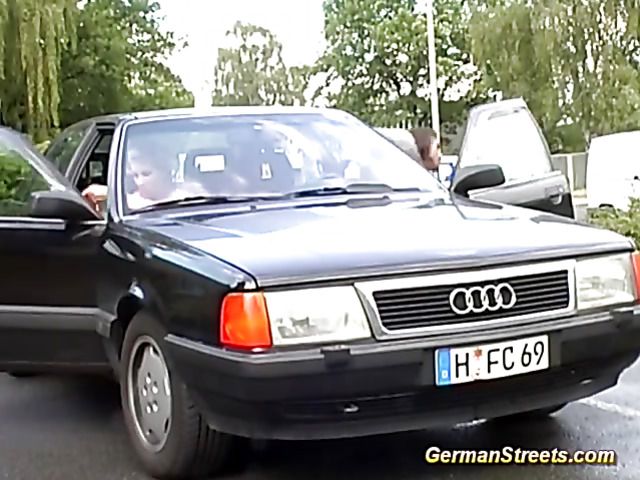 Dangerous sex in a public place with hot German teen