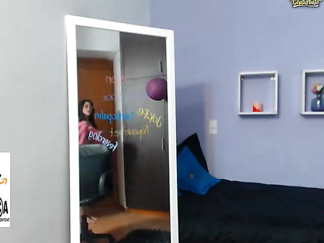 Young amateur dildo ride and nude posing in the mirror