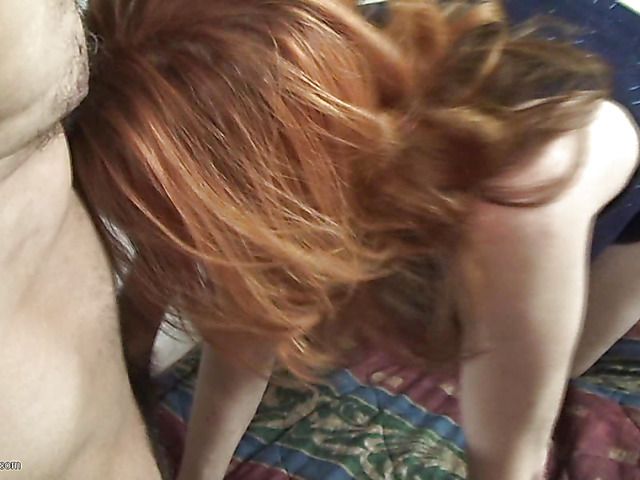 Redhead granny gets her twat and ass pounded