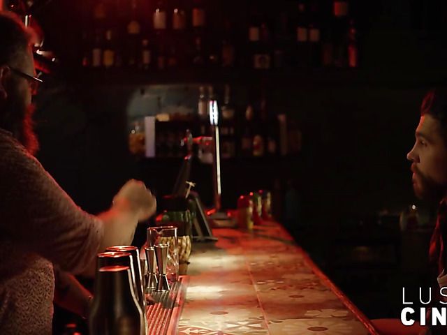 One guy and two cum hungry babes at the bar