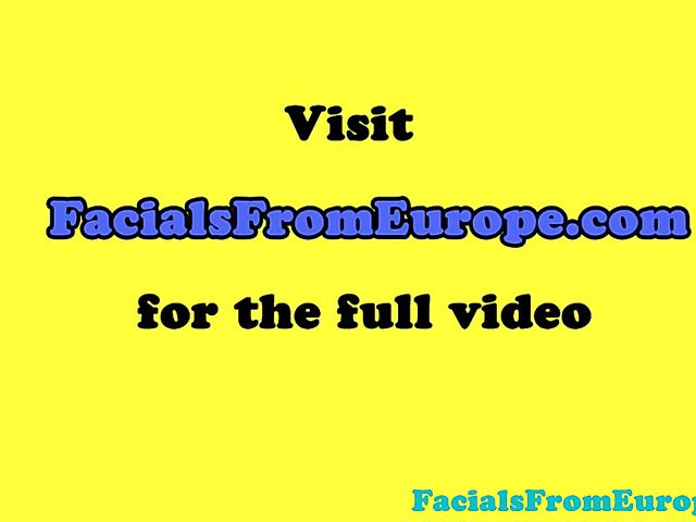 Blowjob and facial with her panties down