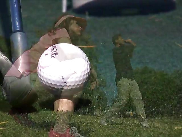 Red-haired young golf girl gets hardcored