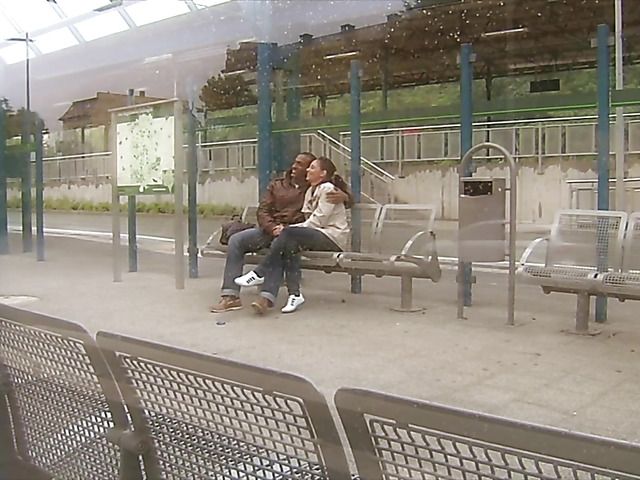 Black and white cocks for anal slut in prison