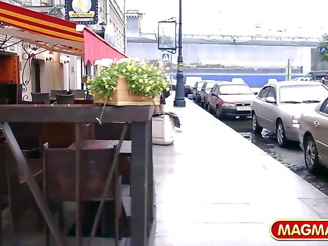 Public pussy flashing and anal fuck in POV