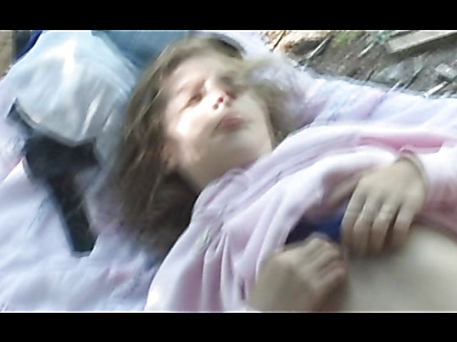 Outdoor sex in the forest with cum hungry teen